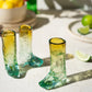 Recycled Glass Ombre Cowboy Boot Shot Glass
