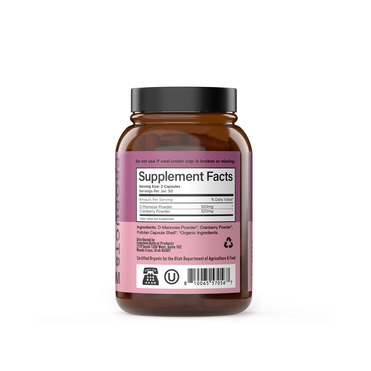 Organic D-Mannose & Cranberry Capsules