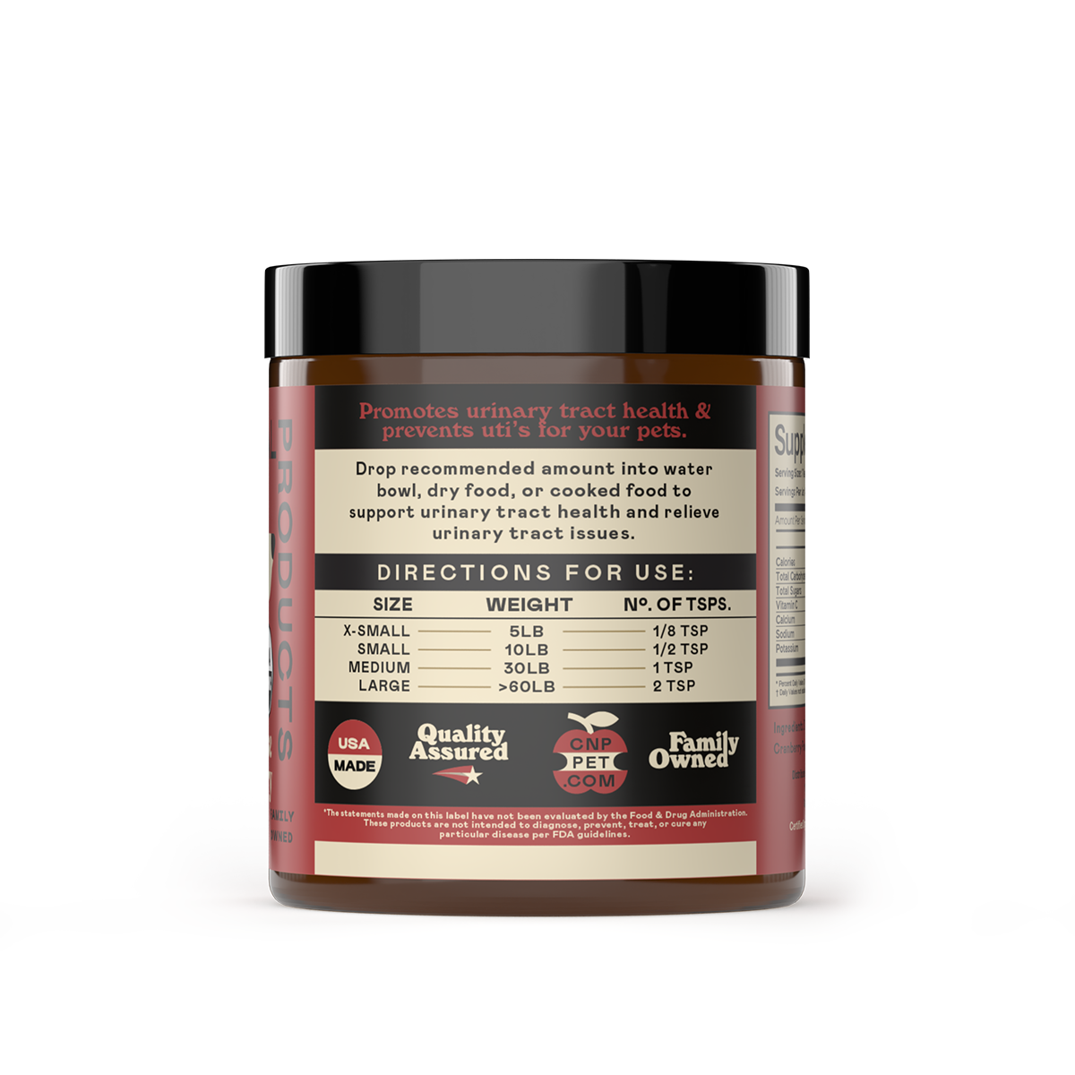 Organic D-Mannose & Cranberry Powder for Dogs, Cats, & Pets