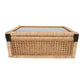 Woven Rattan Wood Display Boxes with Glass Lid | 2 Sizes