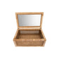 Woven Rattan Wood Display Boxes with Glass Lid | 2 Sizes