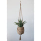 Straw Planter with Jute Hanger