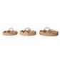 Braided Bankuan & Rattan Scalloped Tray with Handles