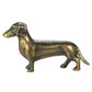 Antique Brass Cast Aluminum Dachshund Wiener Dog Figurine