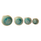 Teal Crackle Glaze Ceramic Measuring Cups | Set of 4