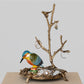 Kingfisher Bird Enameled Metal Trinket Box