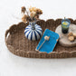 Hand-Woven Bankuan Scalloped Tray with Handles