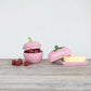 Hand-Painted Ceramic Strawberry Jar with Lid