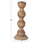 Hand-Carved Mango Wood Taper Candle Holder | 2 Sizes