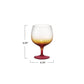 Ombre Orange Fluted Goblet Drinking Glass