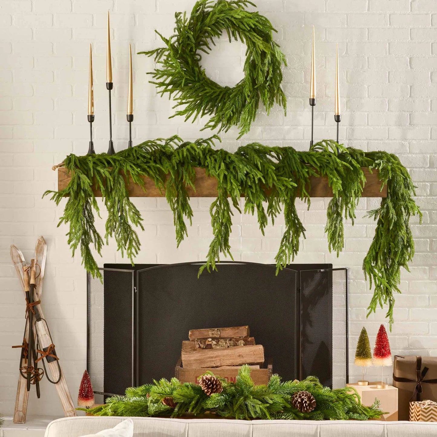 60'' Real Touch Norfolk Pine Christmas Garland