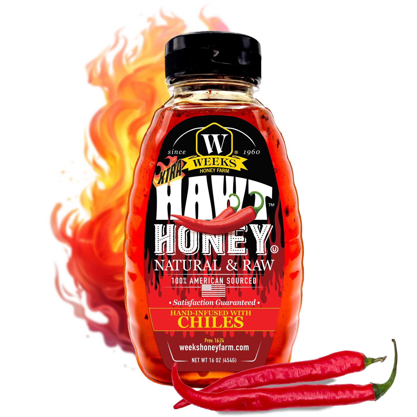 Best Sellers Honey Trio Bundle – Hawt Honey, Buckwheat & Palmetto (3 x 16 oz) | Weeks Honey Farm