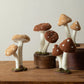 Round and Pointed Cap Felt Mushrooms