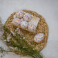 Speckled Cream Decorative Felt Yarn Eggs | Set of 6 in Carton