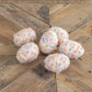 Speckled Cream Decorative Felt Yarn Eggs | Set of 6 in Carton