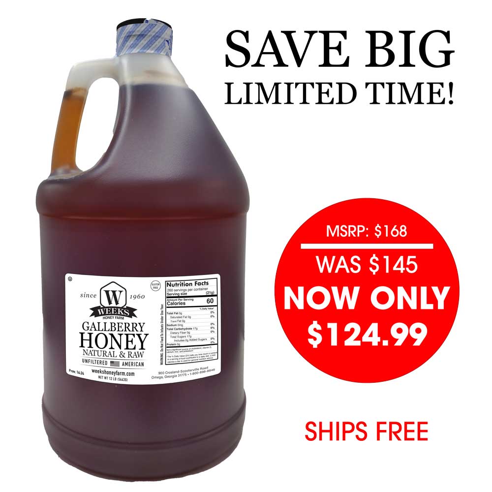Our Best All-Natural Pure Raw Gallberry Honey