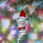 Merry Berry White Claus Glass Ornament