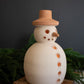 Ivory & Terracotta Snowman Luminary