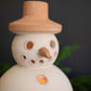 Ivory & Terracotta Snowman Luminary