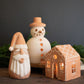 Ivory & Terracotta Snowman Luminary