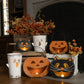 White Metal Ghost Bucket with Handle | 2 Sizes