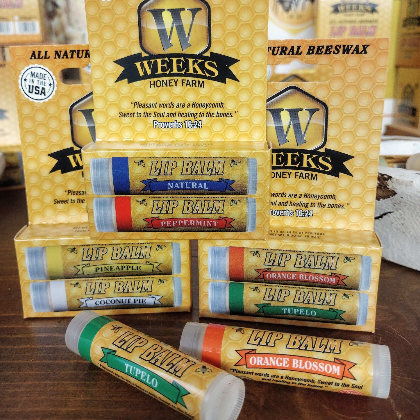Natural Beeswax Lip Balms – Hydrating, All-Natural Moisturizer for Dry Lips