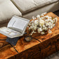 Black Wood Cookbook & Coffee Table Book Holder Stand