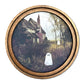Ghost Cottage Round Framed Canvas Artwork