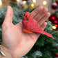 Carved Wood Red Cardinal Figurine