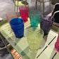 2 Quart Pink Acrylic Footed Pitcher with Lid & Raised Dots