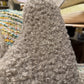Faux Sherpa Sheep Shaped Pillow with Plaid Pattern