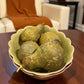 Textured Paper Mache Pear with Gold Stem