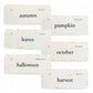 Vintage-Inspired Autumn Flashcards | Set of 6