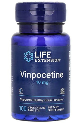 Life Extension Vinpocetine 10mg | 100 Tablets | Memory, Cognition & Cerebral Circulation Support