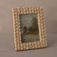 Ivory Woven Resin Picture Frame | Holds 5x7 Photo