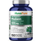 NusaPure Mullein Leaf Capsules 10:1 Extract, 500 mg per Veggie Caps - 150 Count - Verbascum Thapsus (Non-GMO, Vegan) Dietary Supplement