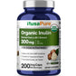 NusaPure Inulin Powder 20:1 Extract, 300 mg | 200 Veg Capsules |USDA Organic Suitable for Vegetarians, Vegan, Non-GMO Supplement