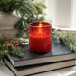 Red Dotted Glass 3D Flame Wax Candle | 2 Sizes