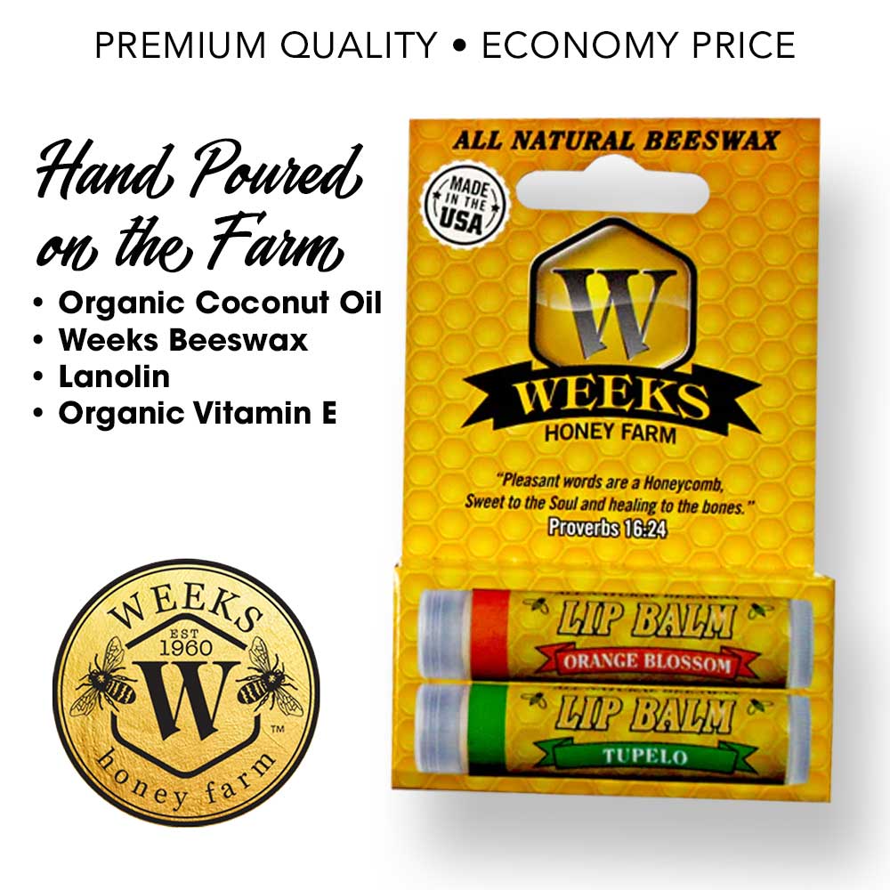 Natural Beeswax Lip Balms – Hydrating, All-Natural Moisturizer for Dry Lips