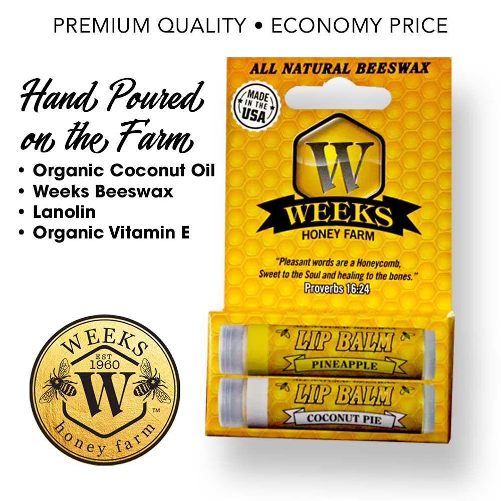 Natural Beeswax Lip Balms – Hydrating, All-Natural Moisturizer for Dry Lips