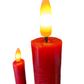 Red 3D Flameless Taper Candles (Set of 2)