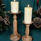 Ivory Wax 3D Flameless Pillar Candles