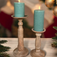 Green Wax 3D Flameless Pillar Candles
