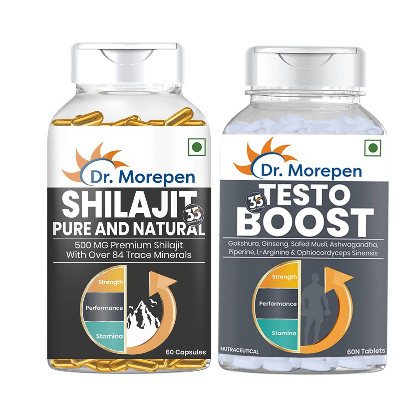 Dr. Morepen S J Capsules and Testosterone Booster Tablets Combo
