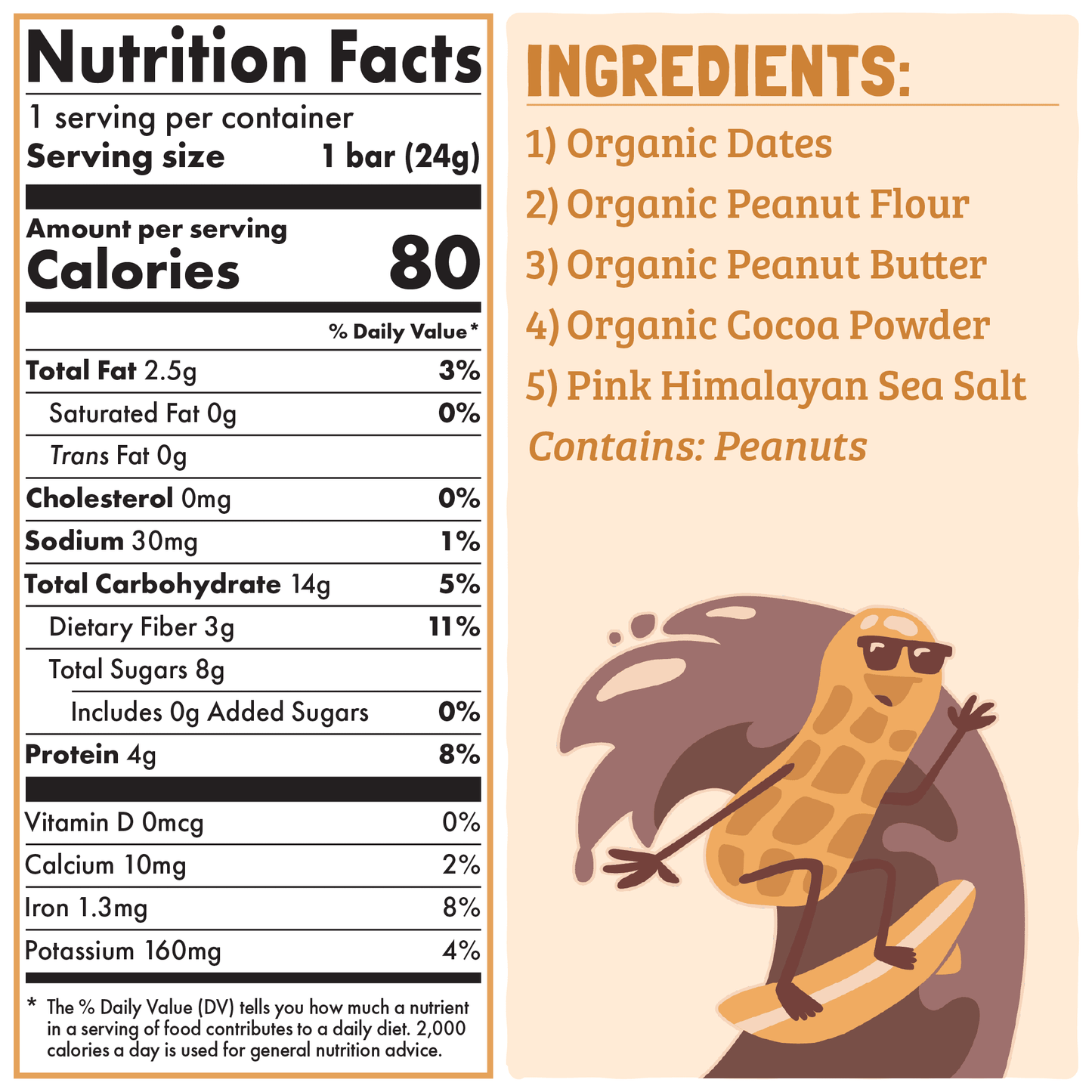 Skout Organic Chocolate Peanut Butter Kids Bar
