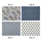 Handmade Blue Paisley Print Recycled Wrapping Paper Sheets