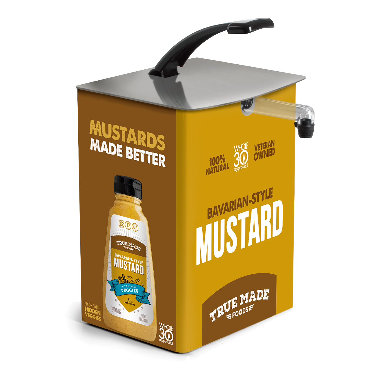 German-Style Stone Ground Mustard All-Natural Bulk 3-Gallon VolPak (Bag-in-Box)