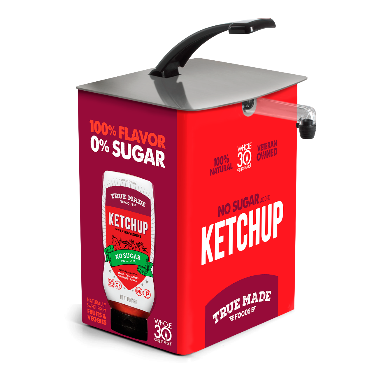 No Sugar Ketchup 3-Gallon Vol-Pak (Bag-in-Box) - 433 oz