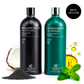 Terra & Co.® Oil Pulling Bundle – Gentle Green + Brilliant Black | Ayurvedic Detox, Enamel Protection & Whitening