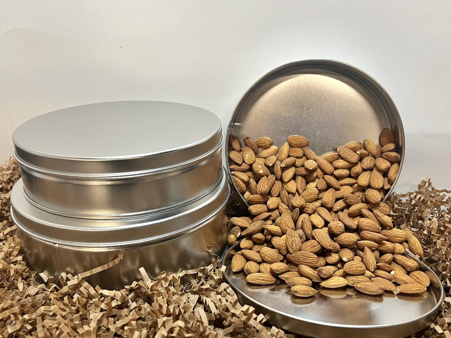 Tin with Raw Whole Almonds